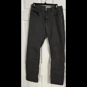 Wrangler Straight Flex Men’s Gray Pants Size 32x32 Low Rise 5 Pocket Design